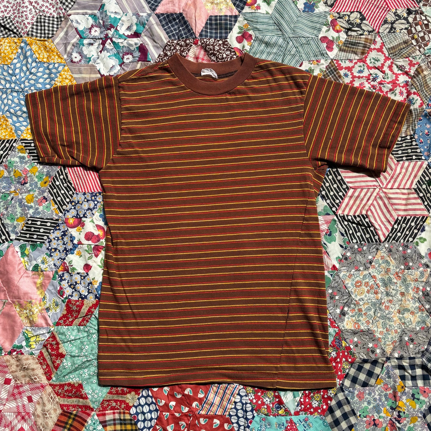Vintage 1970s Striped Tee. X-Small
