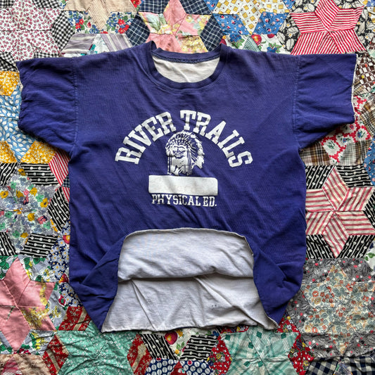 Vintage 1960s River Trails Double Face Tee Small