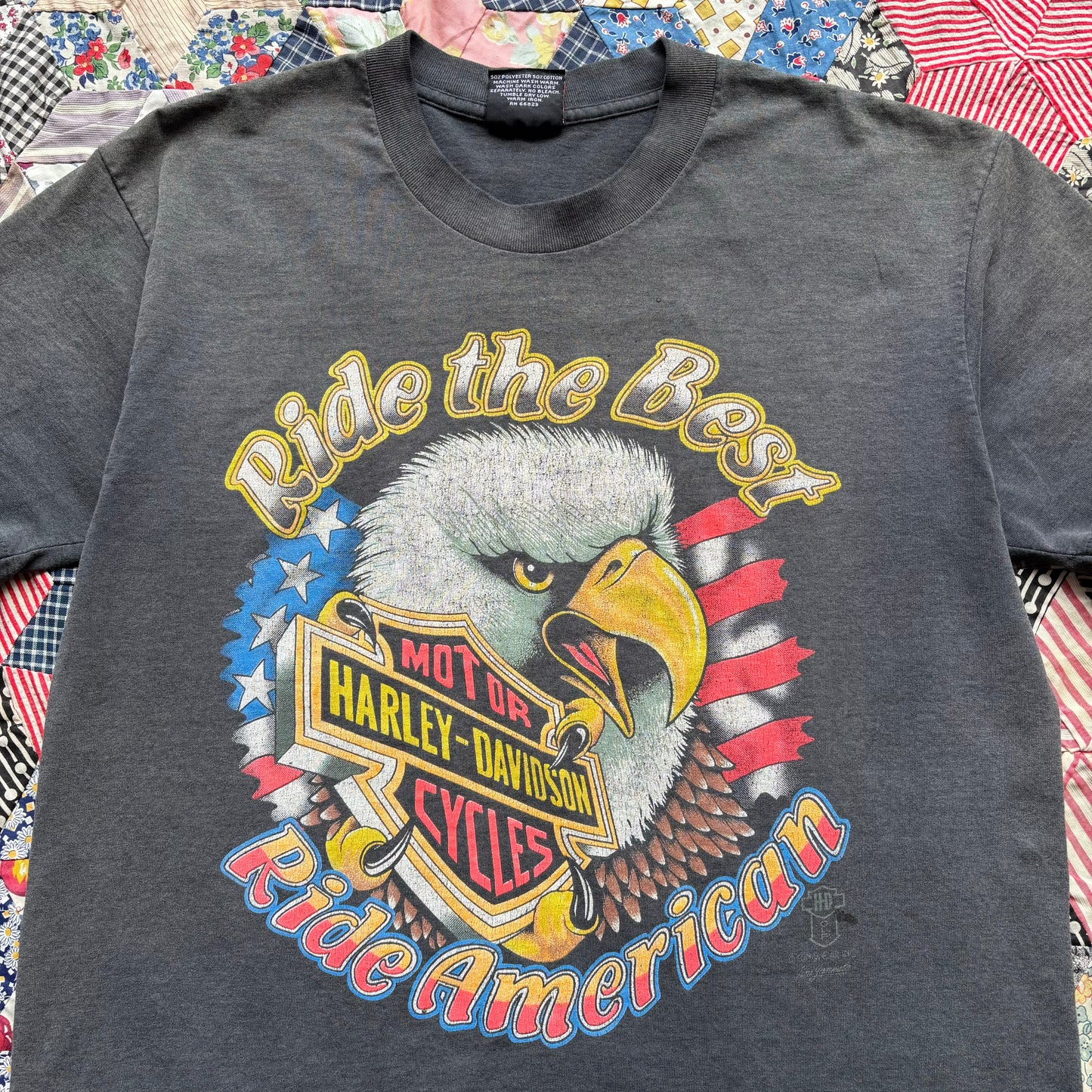 Vintage 1990s Harley Davidson “Ride the Best” Tee. Large