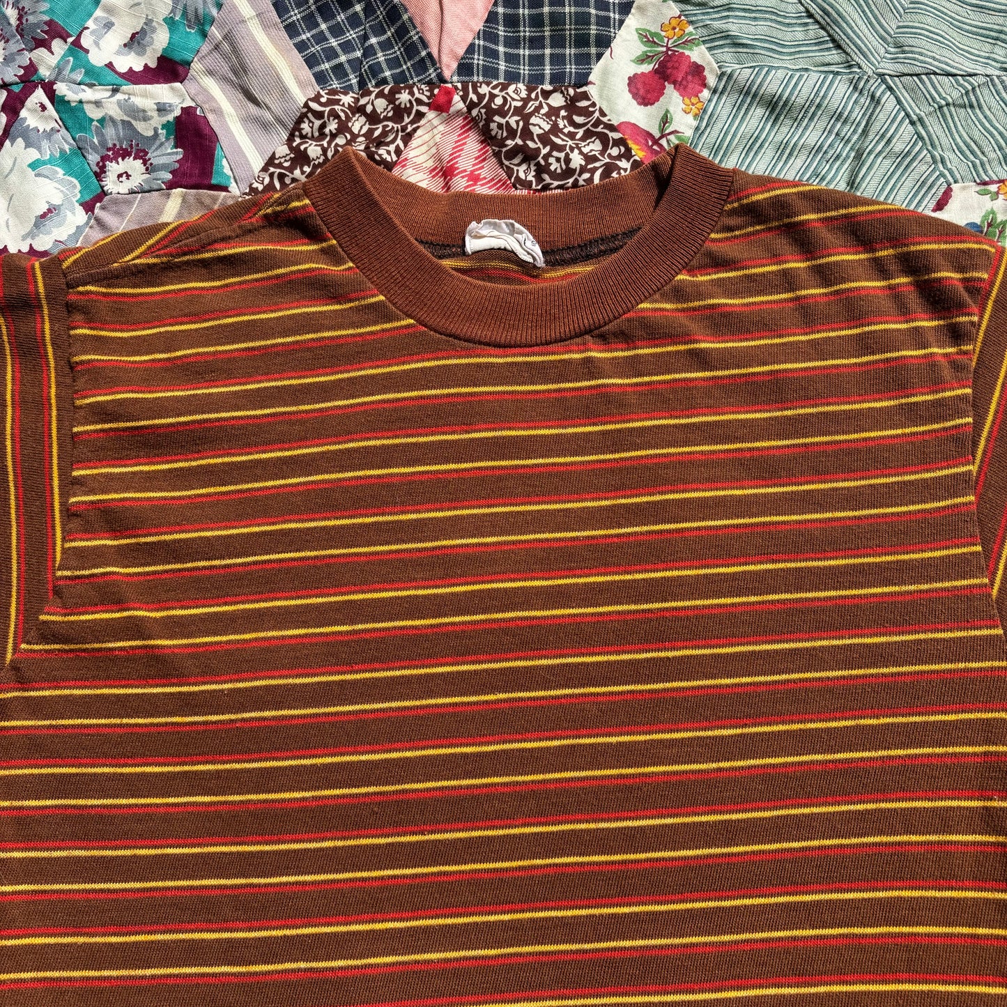 Vintage 1970s Striped Tee. X-Small