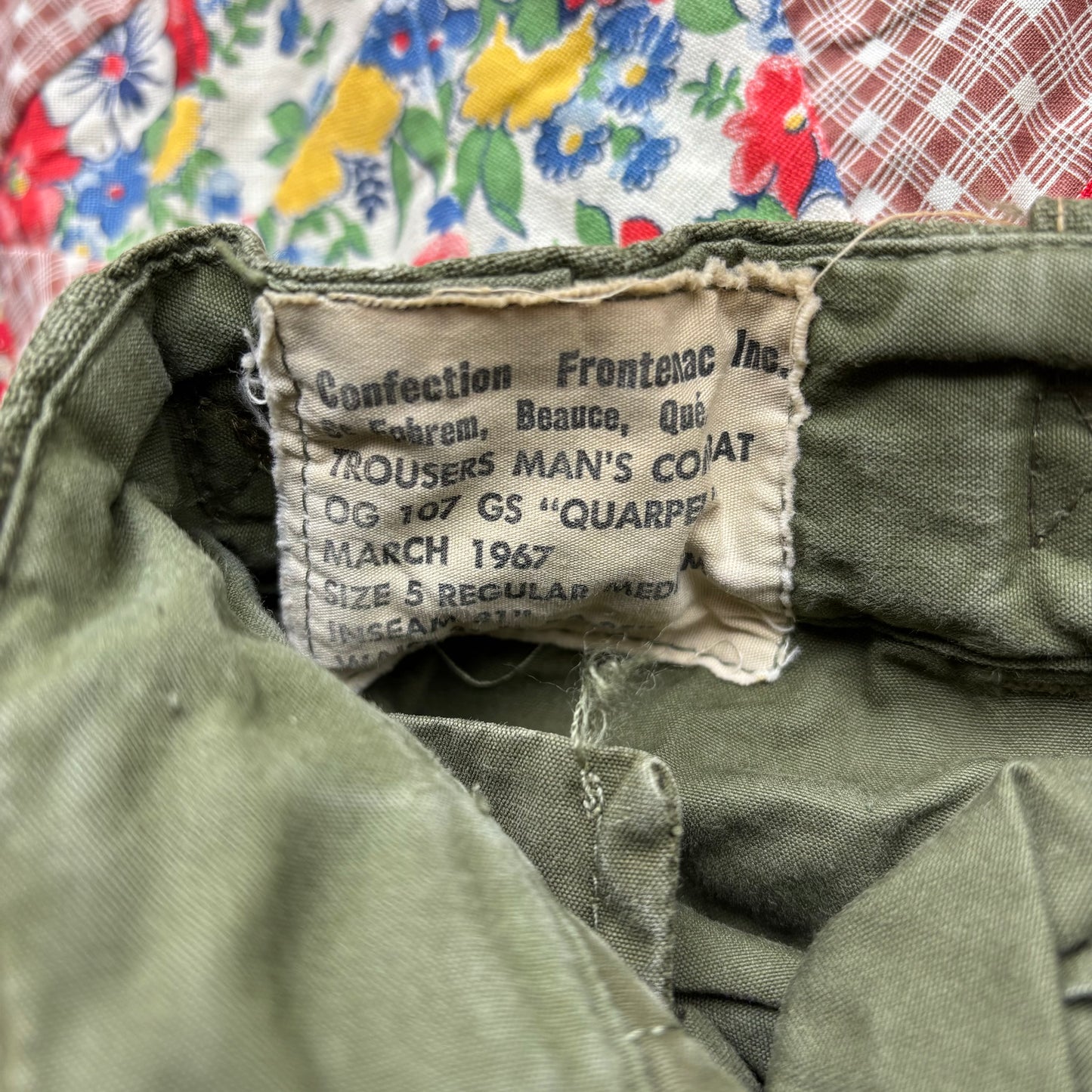 Vintage 1967 Canadian Military Pants. 31-35 x 31