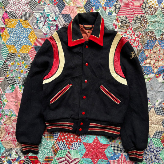 Vintage 1950s Chain Stitched Wool Varsity Jacket. Medium