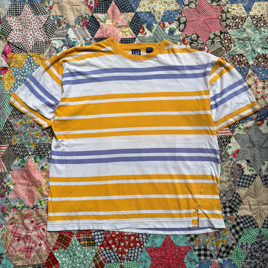Vintage 1990s GAP Striped Tee. Medium