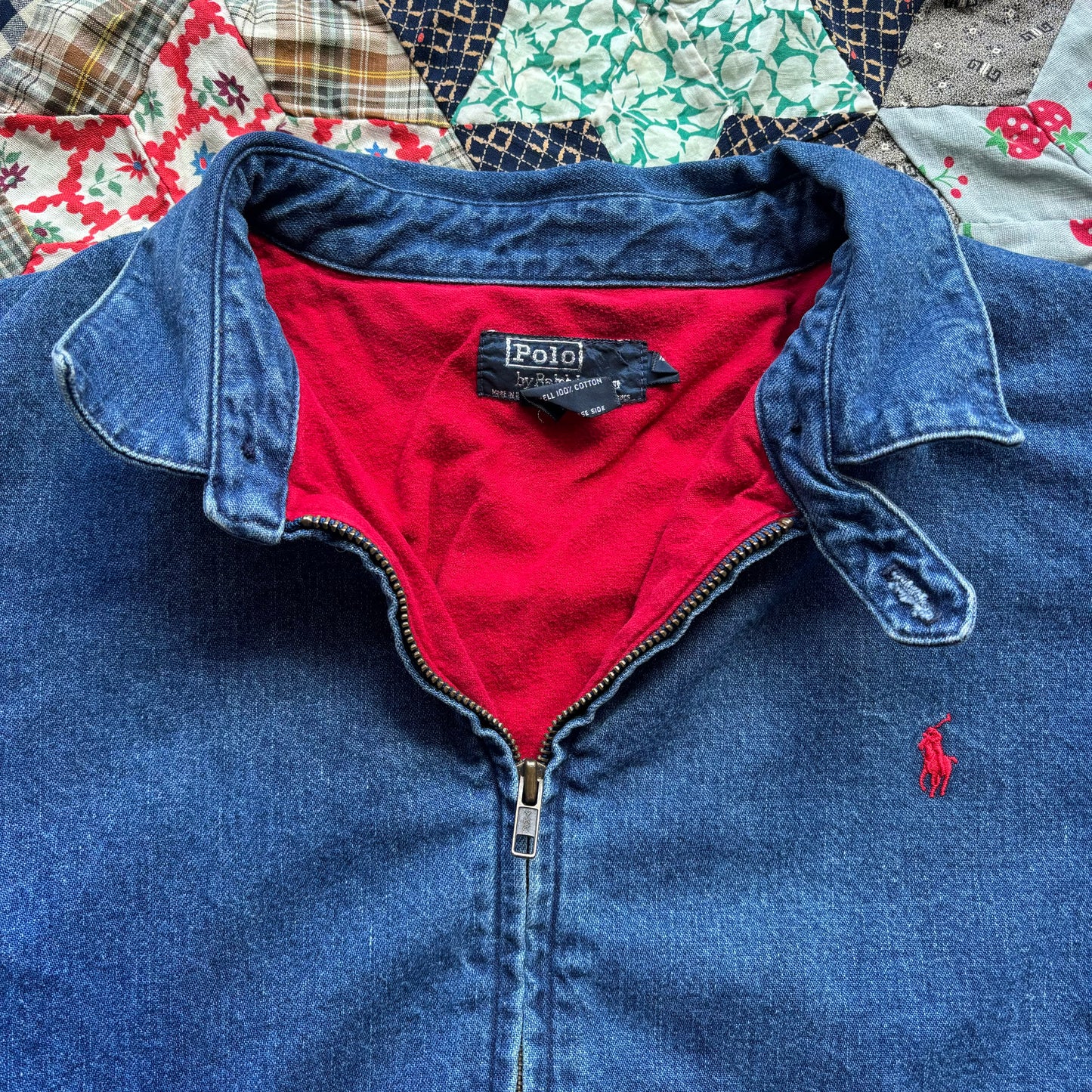 Vintage 1980s Polo Ralph Lauren Denim Jacket. Large