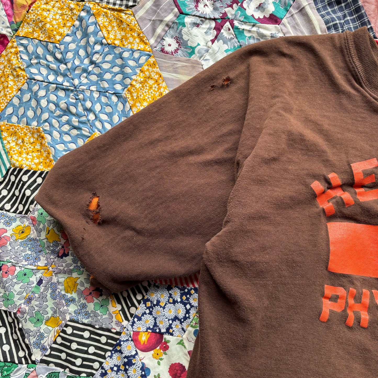 Vintage 1960s Hersey Phys Ed Double Face Tee. Small